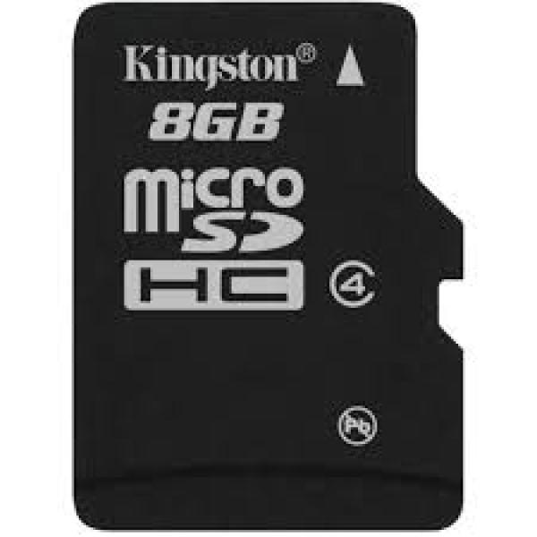 KINGSTON MicroSD 8GB Class4 Memory Card with Adapter ذاكرة كنقسشن 8جيجا للتحميل جميع البيانات مناسبة للكاميرات والجوال 